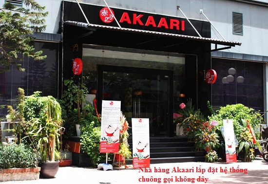 Nhà hàng Akaari lắp đặt chuông gọi phục vụ